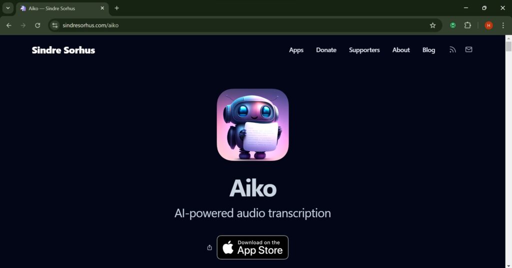 Aiko AI, a beginner-friendly AI tool, offering transcription and translation for small businesses aiming to scale marketing globally