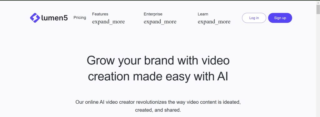 Lumen5 creates professional videos from text for small business marketing.