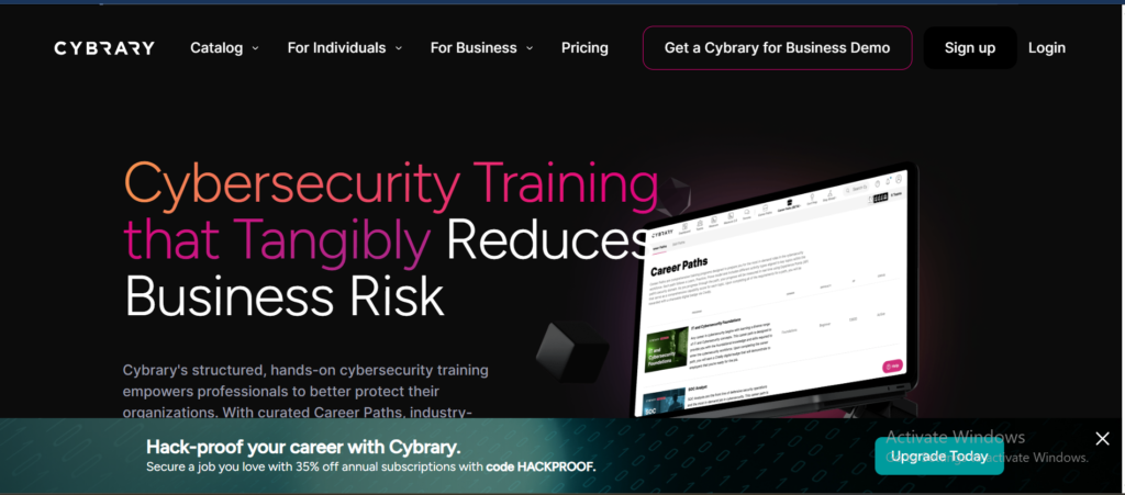 Cybrary cybersecurity platform – Learn Cybersecurity Online in Nigeria