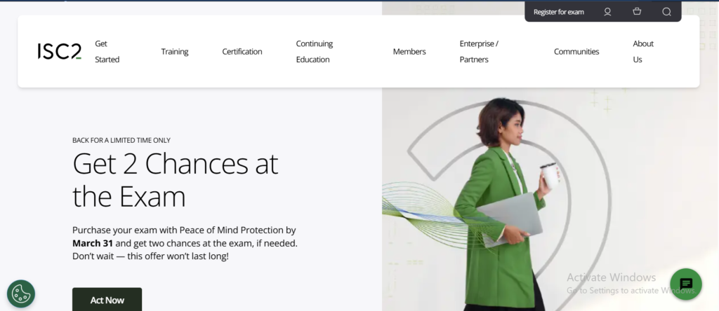 image of ISC² cybersecurity certification platform